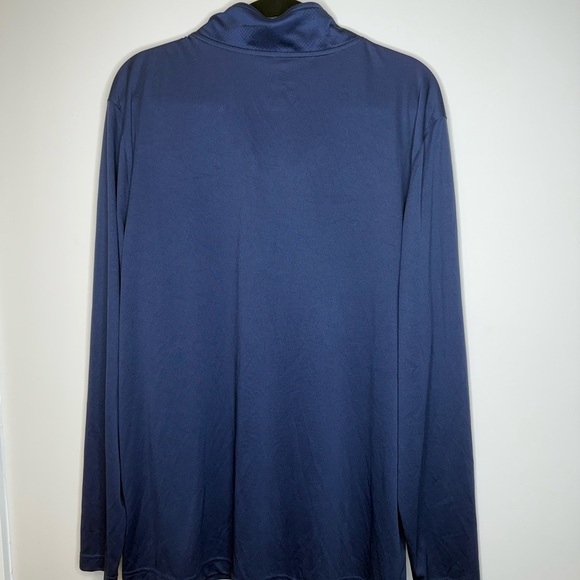 Men's Fanatics Navy Dallas Cowboys Camo Jacquard Quarter-Zip Jacket - Picture 6 of 7